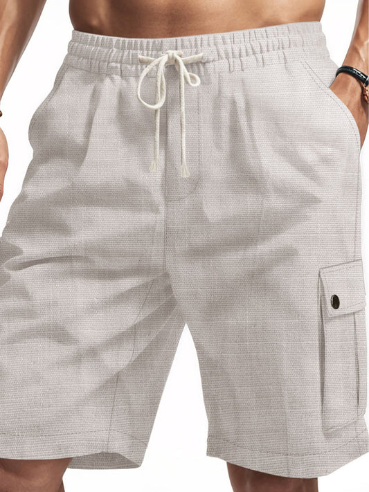 Full Size Drawstring Shorts with Pockets Plus Size-Free Shipping - aurelia-clothing-8955