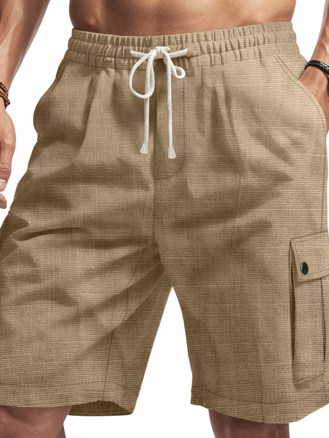 Full Size Drawstring Shorts with Pockets Plus Size-Free Shipping - aurelia-clothing-8955