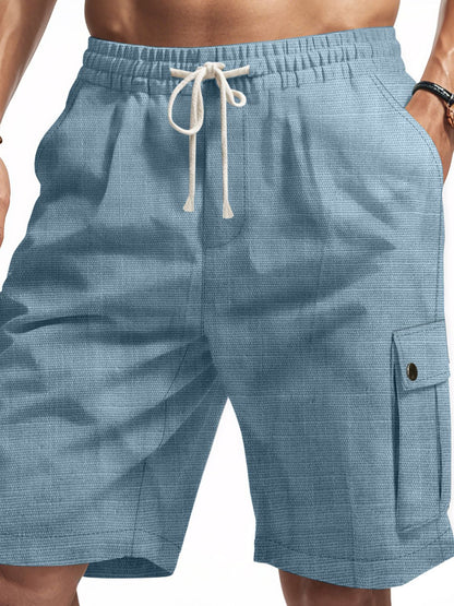Full Size Drawstring Shorts with Pockets Plus Size-Free Shipping - aurelia-clothing-8955
