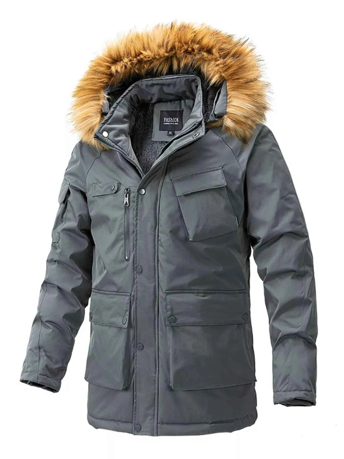 Fur Hooded Winter Parka Coat-Free Shipping - aurelia-clothing-8955