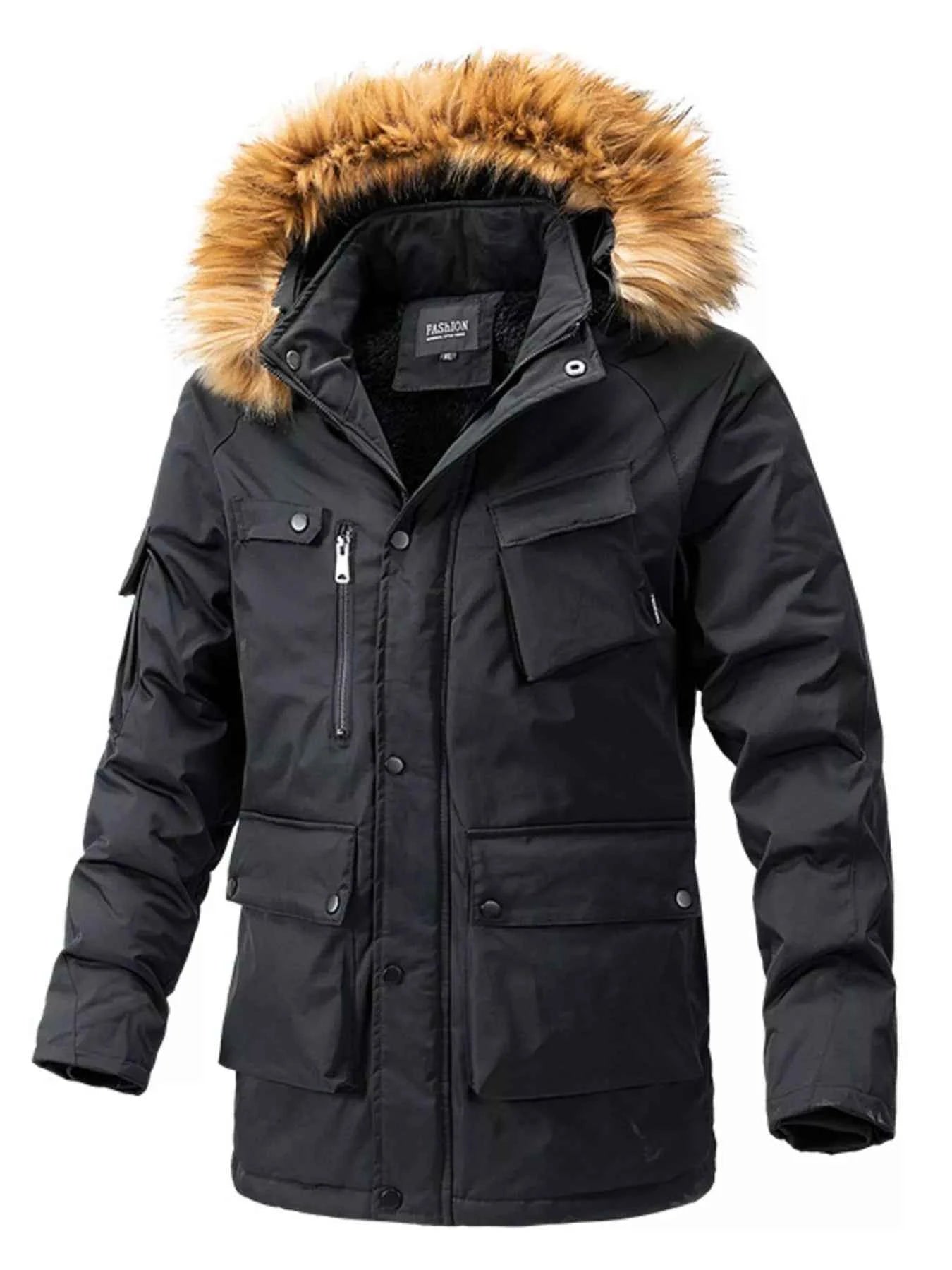 Fur Hooded Winter Parka Coat-Free Shipping - aurelia-clothing-8955