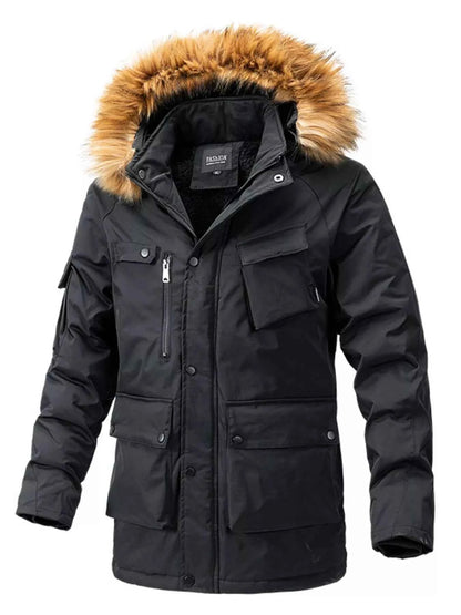 Fur Hooded Winter Parka Coat-Free Shipping - aurelia-clothing-8955