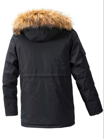 Fur Hooded Winter Parka Coat-Free Shipping - aurelia-clothing-8955