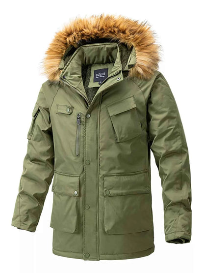 Fur Hooded Winter Parka Coat-Free Shipping - aurelia-clothing-8955