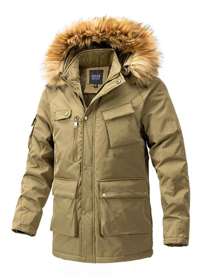 Fur Hooded Winter Parka Coat-Free Shipping - aurelia-clothing-8955