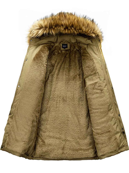 Fur Hooded Winter Parka Coat-Free Shipping - aurelia-clothing-8955