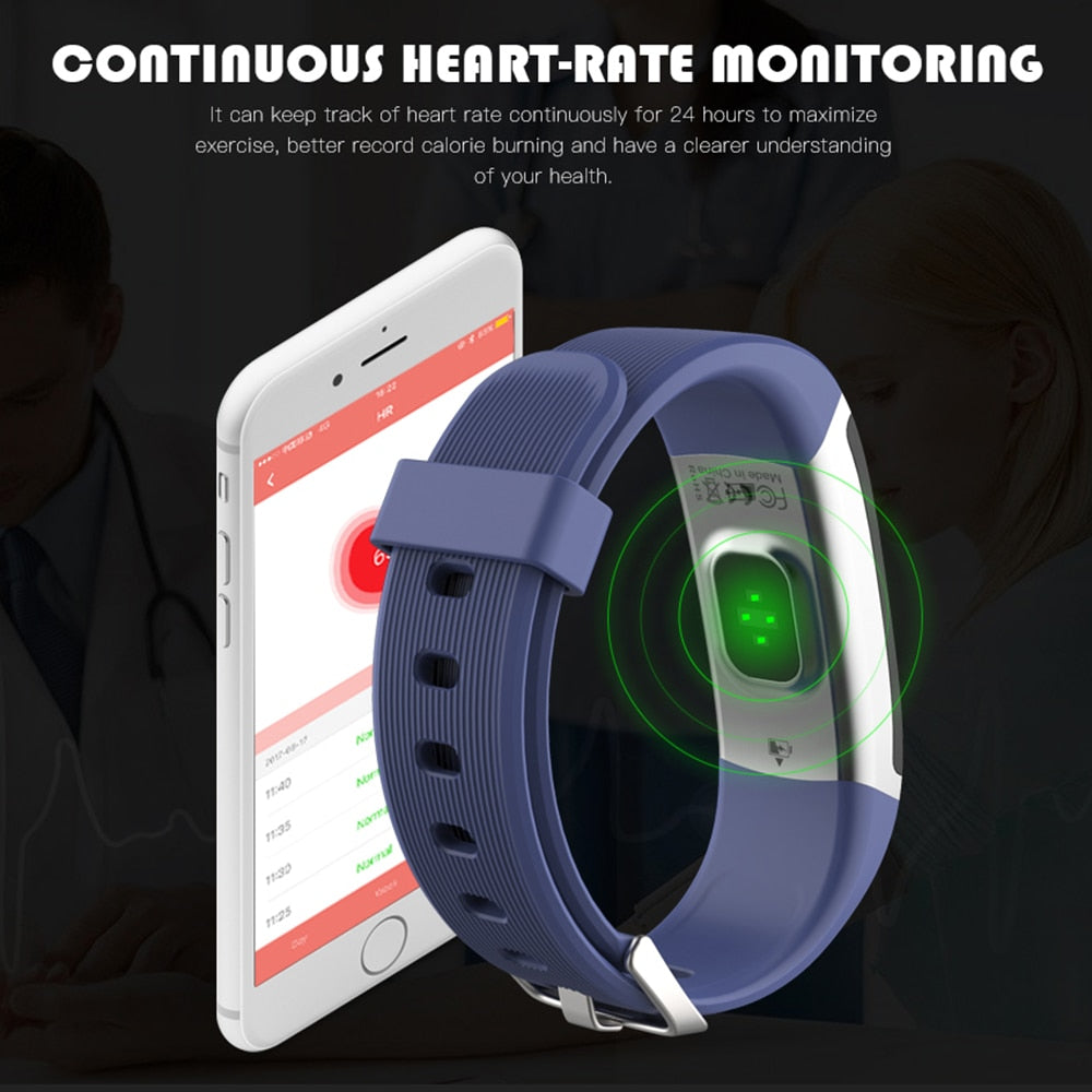 GT101 Smart Bracelet Sport Watch Heart Rate Monitor Pedometer Fitness Tracker Compatible IOS Android For Men Women - Free Shipping - aurelia-clothing-8955