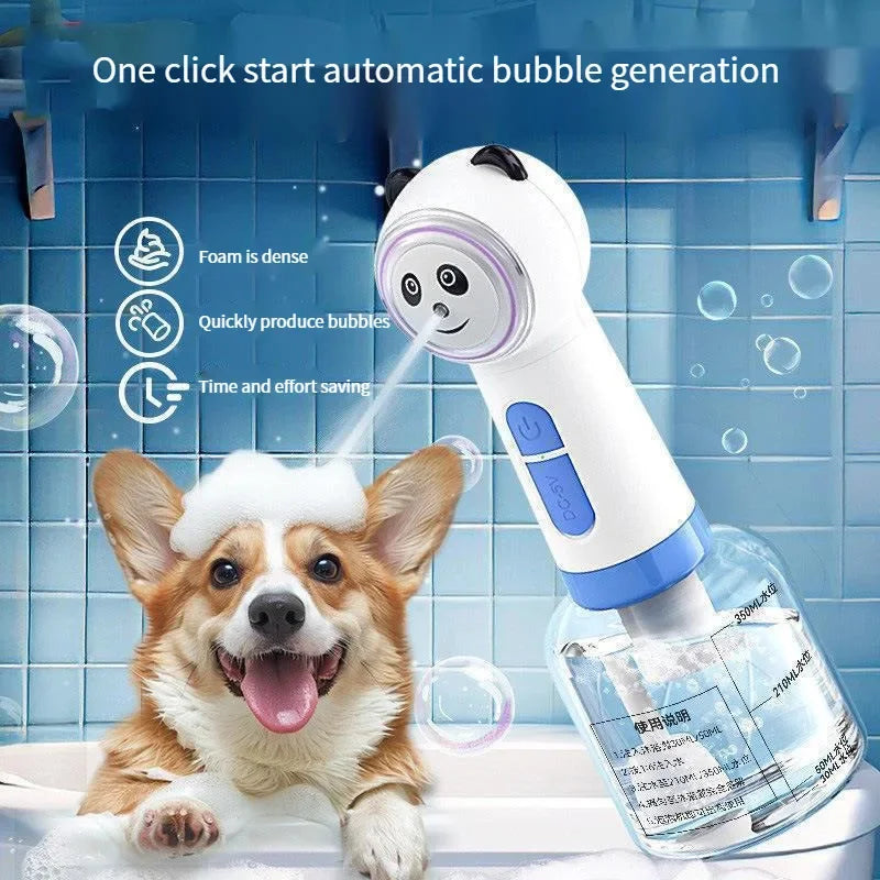 Giraffe Panda Bubble Machine Dog Cat Shower Bath Bubble Maker Full Effect Shower Gel Funny Pet One Click USB Automatic Foaming - Free Shipping - aurelia-clothing-8955