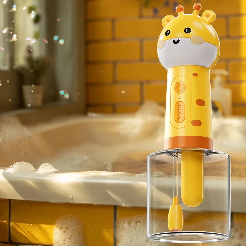 Giraffe Panda Bubble Machine Dog Cat Shower Bath Bubble Maker Full Effect Shower Gel Funny Pet One Click USB Automatic Foaming - Free Shipping - aurelia-clothing-8955