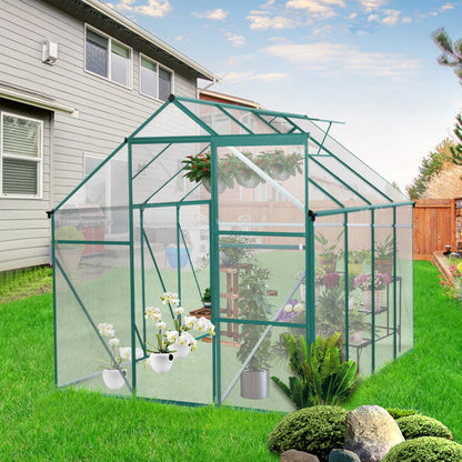 Green-6 x 8 FT Outdoor Patio Greenhouse - Free Shipping - aurelia-clothing-8955