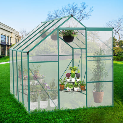 Green-6 x 8 FT Outdoor Patio Greenhouse - Free Shipping - aurelia-clothing-8955