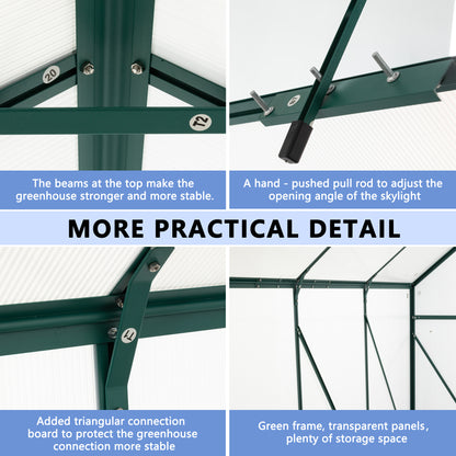Green-6 x 8 FT Outdoor Patio Greenhouse - Free Shipping - aurelia-clothing-8955