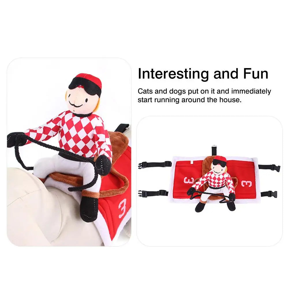 Pet Dog Santa Claus Riding Costume-Free Shipping