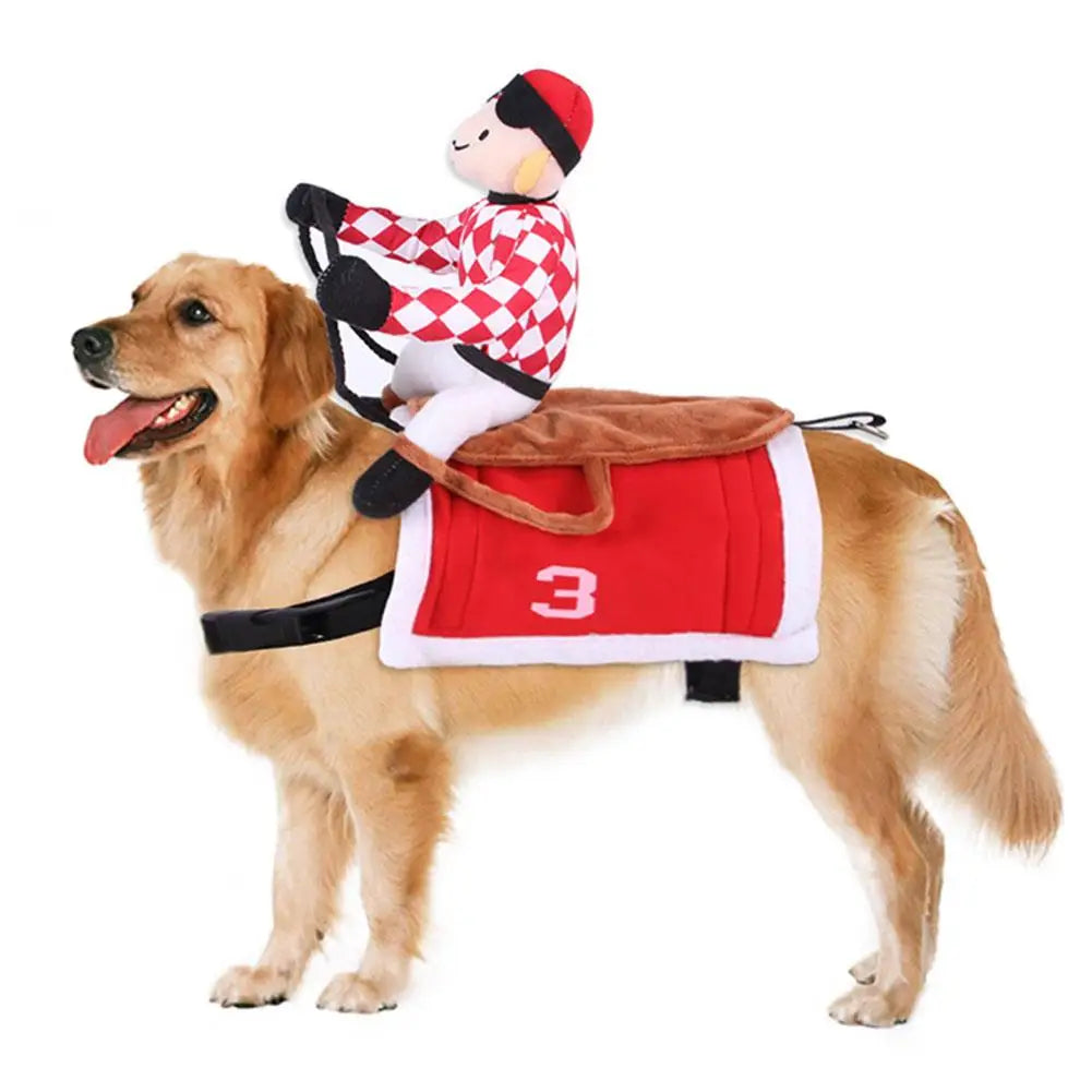 Pet Dog Santa Claus Riding Costume-Free Shipping