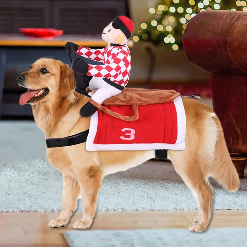 Pet Dog Santa Claus Riding Costume-Free Shipping