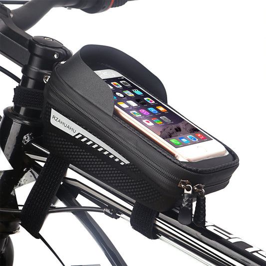 Hard Shell Bicycle Bag Front Beam Bag Mountain Bike Mobile Phone Touch Screen Upper Tube Bag Saddle Bag Riding Equipment - Free Shipping - aurelia-clothing-8955