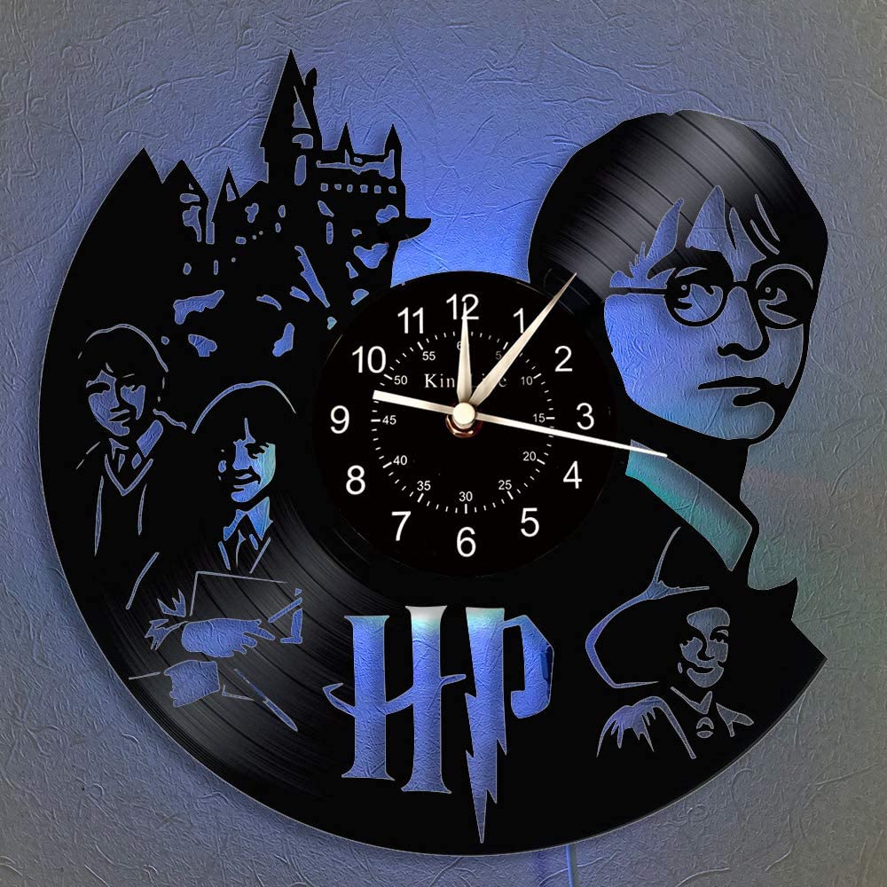 Harry Potter Vinyl Record Clock Wall Clock Vinyl Creative Skeleton Record Clock Vinyl Record Wall Clock - Free Shipping - aurelia-clothing-8955