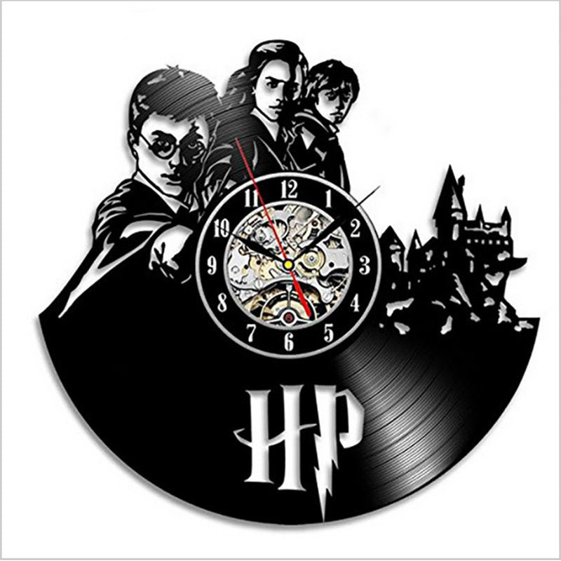 Harry Potter Vinyl Record Clock Wall Clock Vinyl Creative Skeleton Record Clock Vinyl Record Wall Clock - Free Shipping - aurelia-clothing-8955