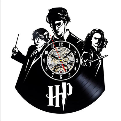 Harry Potter Vinyl Record Clock Wall Clock Vinyl Creative Skeleton Record Clock Vinyl Record Wall Clock - Free Shipping - aurelia-clothing-8955