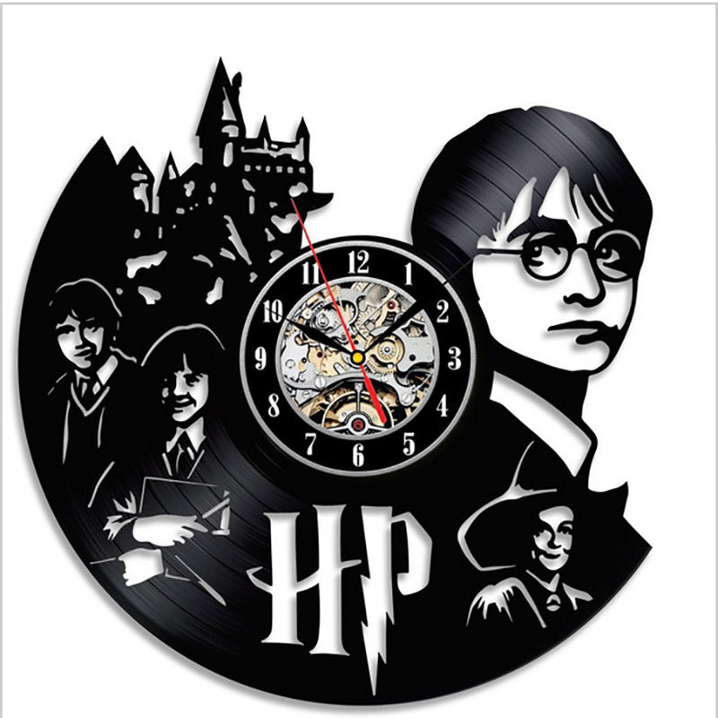Harry Potter Vinyl Record Clock Wall Clock Vinyl Creative Skeleton Record Clock Vinyl Record Wall Clock - Free Shipping - aurelia-clothing-8955