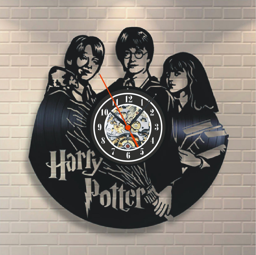 Harry Potter Vinyl Record Clock Wall Clock Vinyl Creative Skeleton Record Clock Vinyl Record Wall Clock - Free Shipping - aurelia-clothing-8955