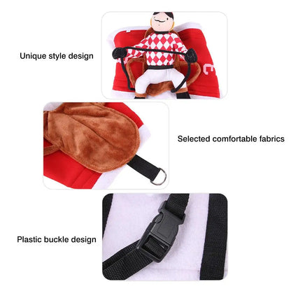 Pet Dog Santa Claus Riding Costume-Free Shipping