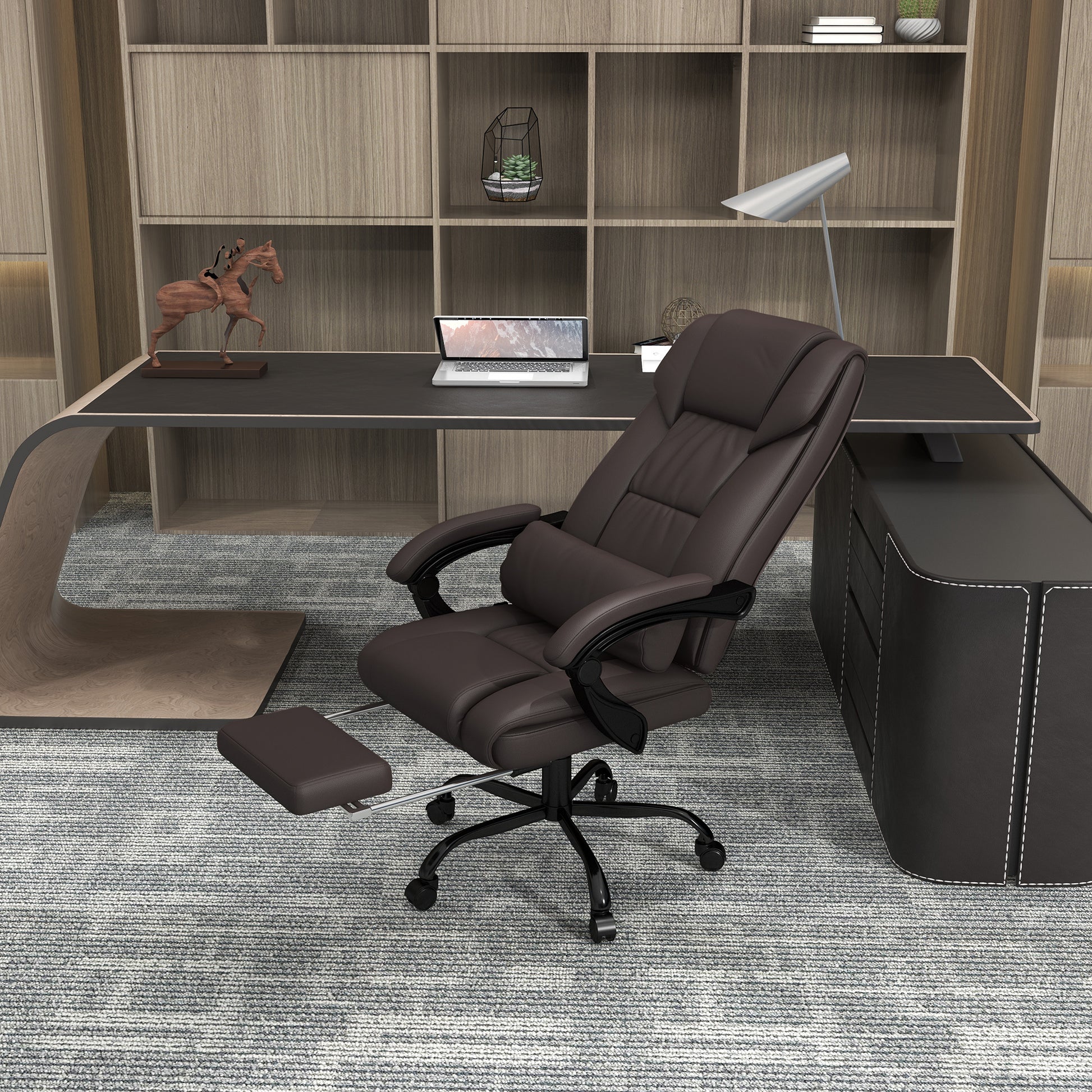 High Back Vibration Massage Office Chair with 6 Points, Hight Adjustable Computer Desk Chair, Reclining Office Chair  - Free Shipping - aurelia-clothing-8955