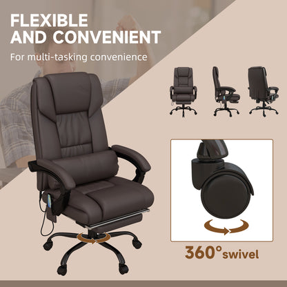 High Back Vibration Massage Office Chair with 6 Points, Hight Adjustable Computer Desk Chair, Reclining Office Chair  - Free Shipping - aurelia-clothing-8955