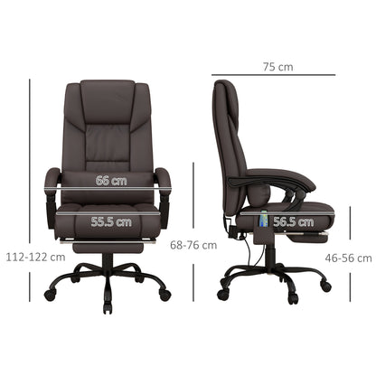 High Back Vibration Massage Office Chair with 6 Points, Hight Adjustable Computer Desk Chair, Reclining Office Chair  - Free Shipping - aurelia-clothing-8955