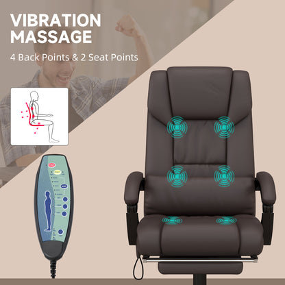 High Back Vibration Massage Office Chair with 6 Points, Hight Adjustable Computer Desk Chair, Reclining Office Chair  - Free Shipping - aurelia-clothing-8955