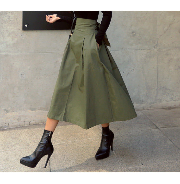 High Waist Bow Slim Skirts-Free Shipping - aurelia-clothing-8955
