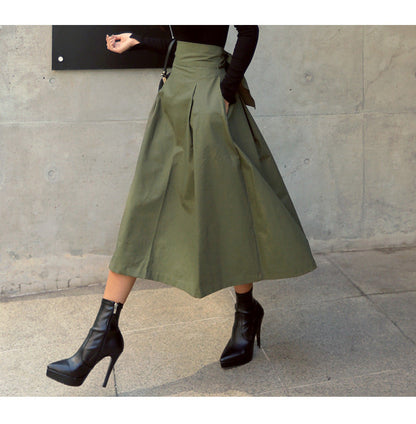 High Waist Bow Slim Skirts-Free Shipping - aurelia-clothing-8955