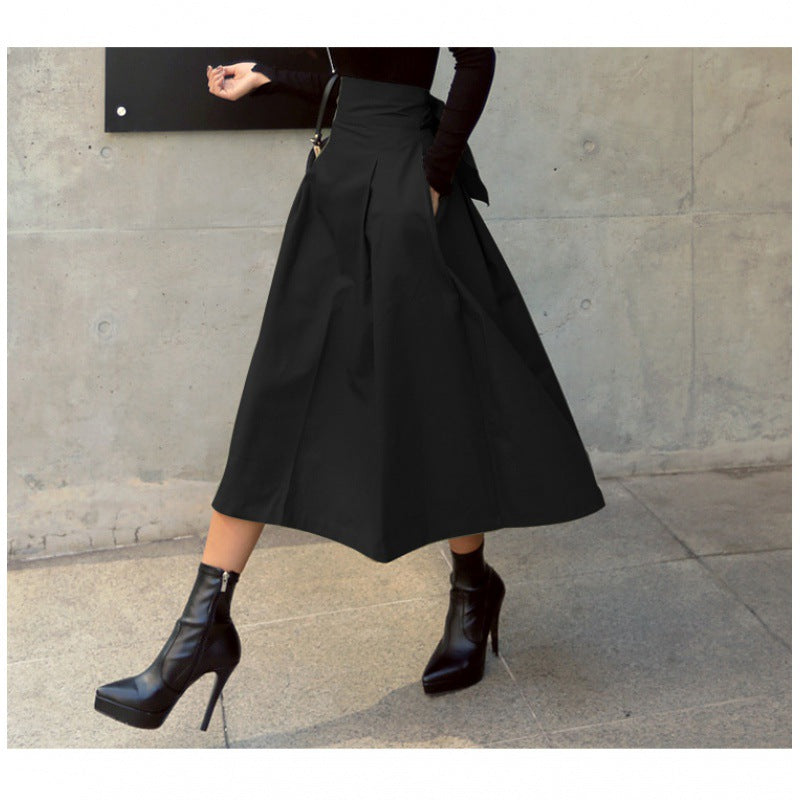 High Waist Bow Slim Skirts-Free Shipping - aurelia-clothing-8955
