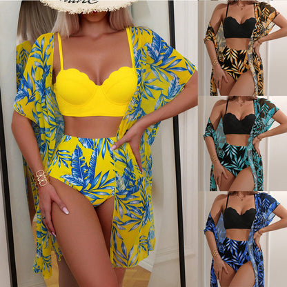 High Waist Lace Swimsuit Set - Free Shipping - aurelia-clothing-8955