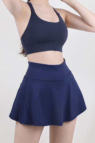 High Waist Pleated Active Skirt - Free Shipping - aurelia-clothing-8955