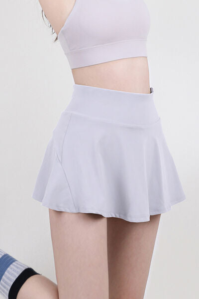 High Waist Pleated Active Skirt - Free Shipping - aurelia-clothing-8955