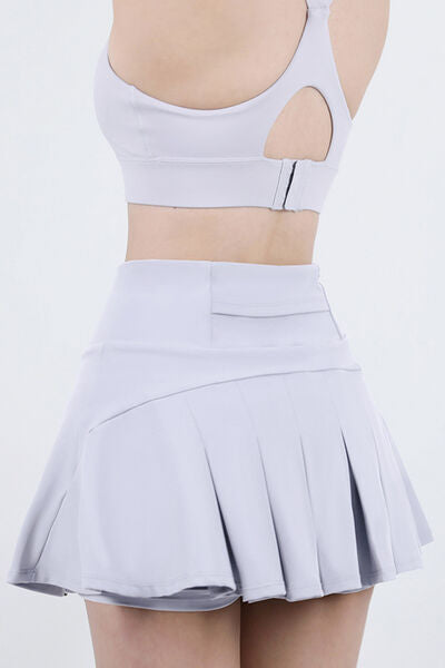 High Waist Pleated Active Skirt - Free Shipping - aurelia-clothing-8955