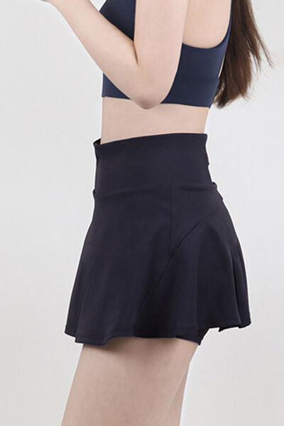 High Waist Pleated Active Skirt - Free Shipping - aurelia-clothing-8955