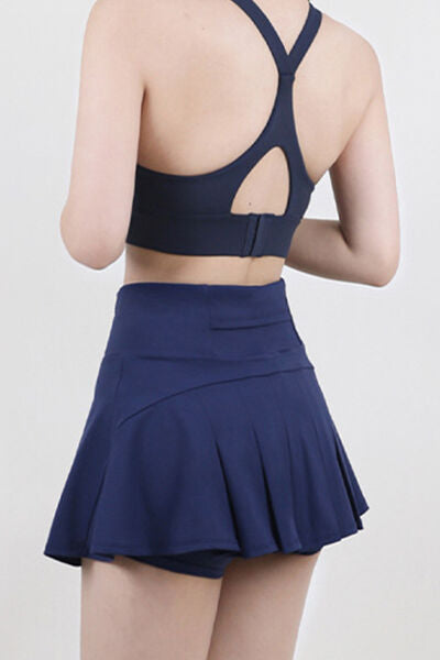 High Waist Pleated Active Skirt - Free Shipping - aurelia-clothing-8955