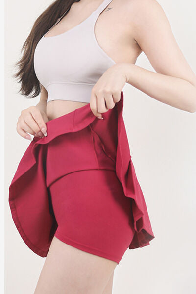 High Waist Pleated Active Skirt - Free Shipping - aurelia-clothing-8955