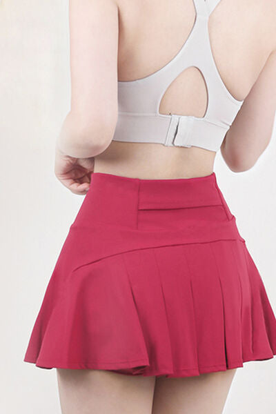 High Waist Pleated Active Skirt - Free Shipping - aurelia-clothing-8955