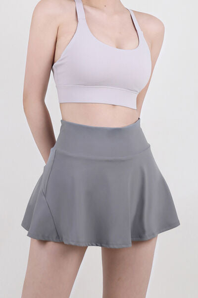 High Waist Pleated Active Skirt - Free Shipping - aurelia-clothing-8955