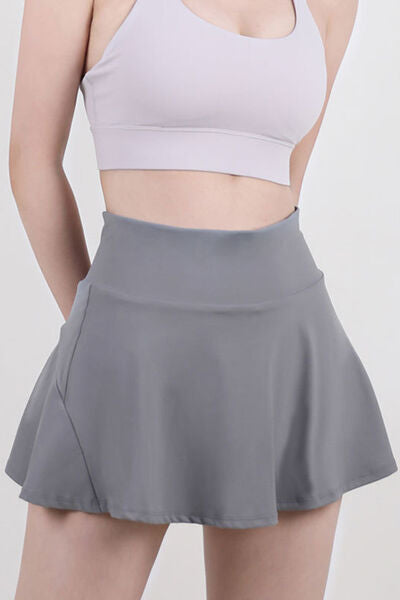 High Waist Pleated Active Skirt - Free Shipping - aurelia-clothing-8955