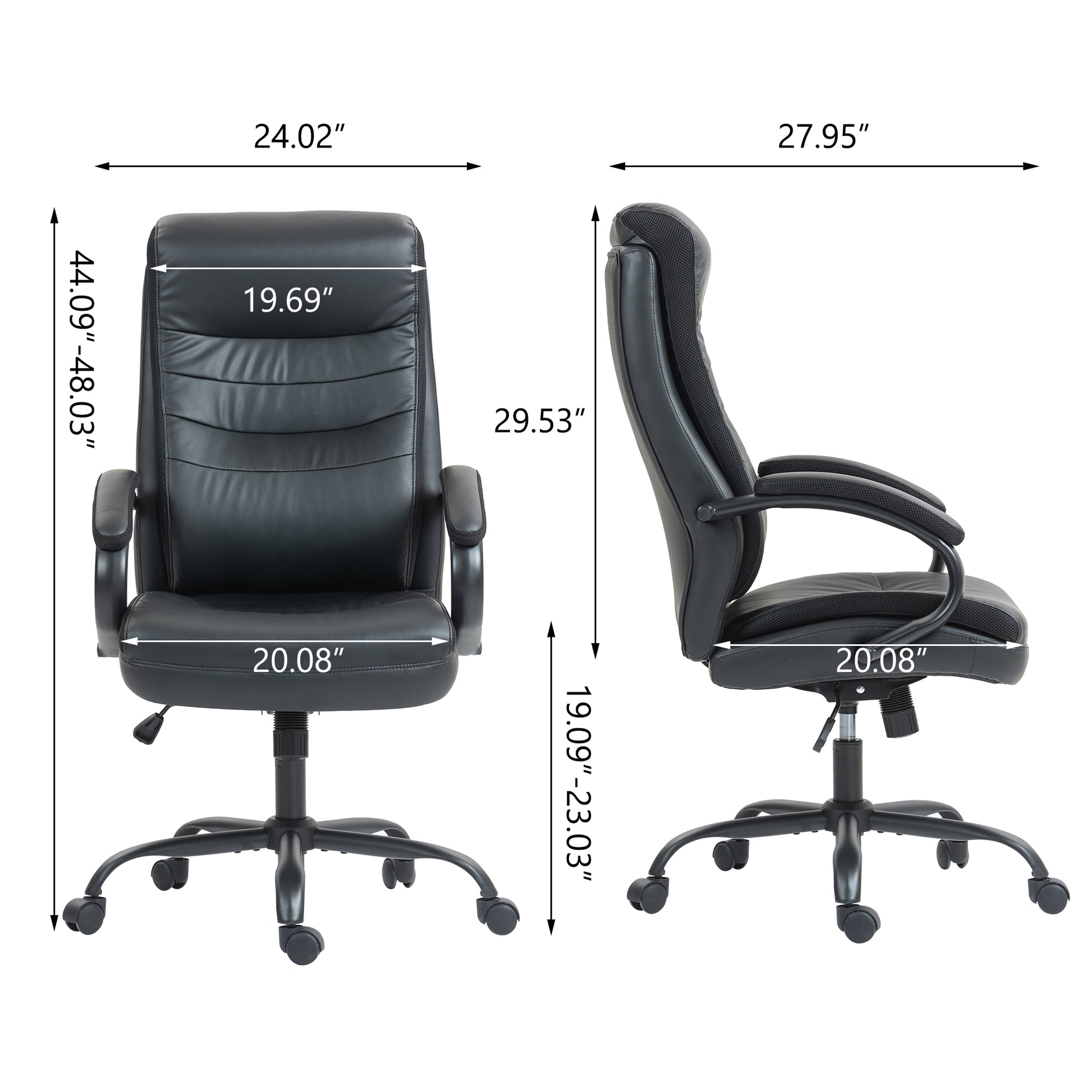 High backrest PU material office chair-Free Shipping - aurelia-clothing-8955