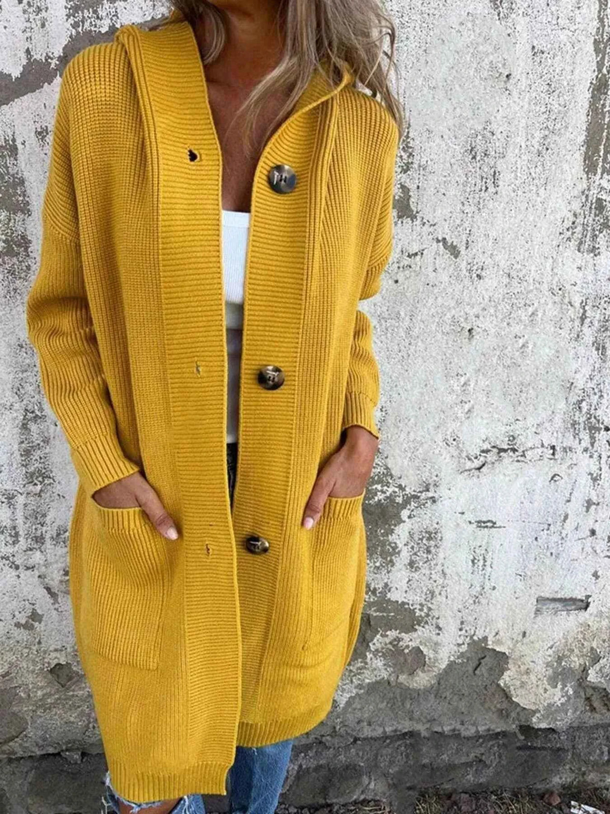 Hooded Cardigan Plus Size-Free Shipping - aurelia-clothing-8955