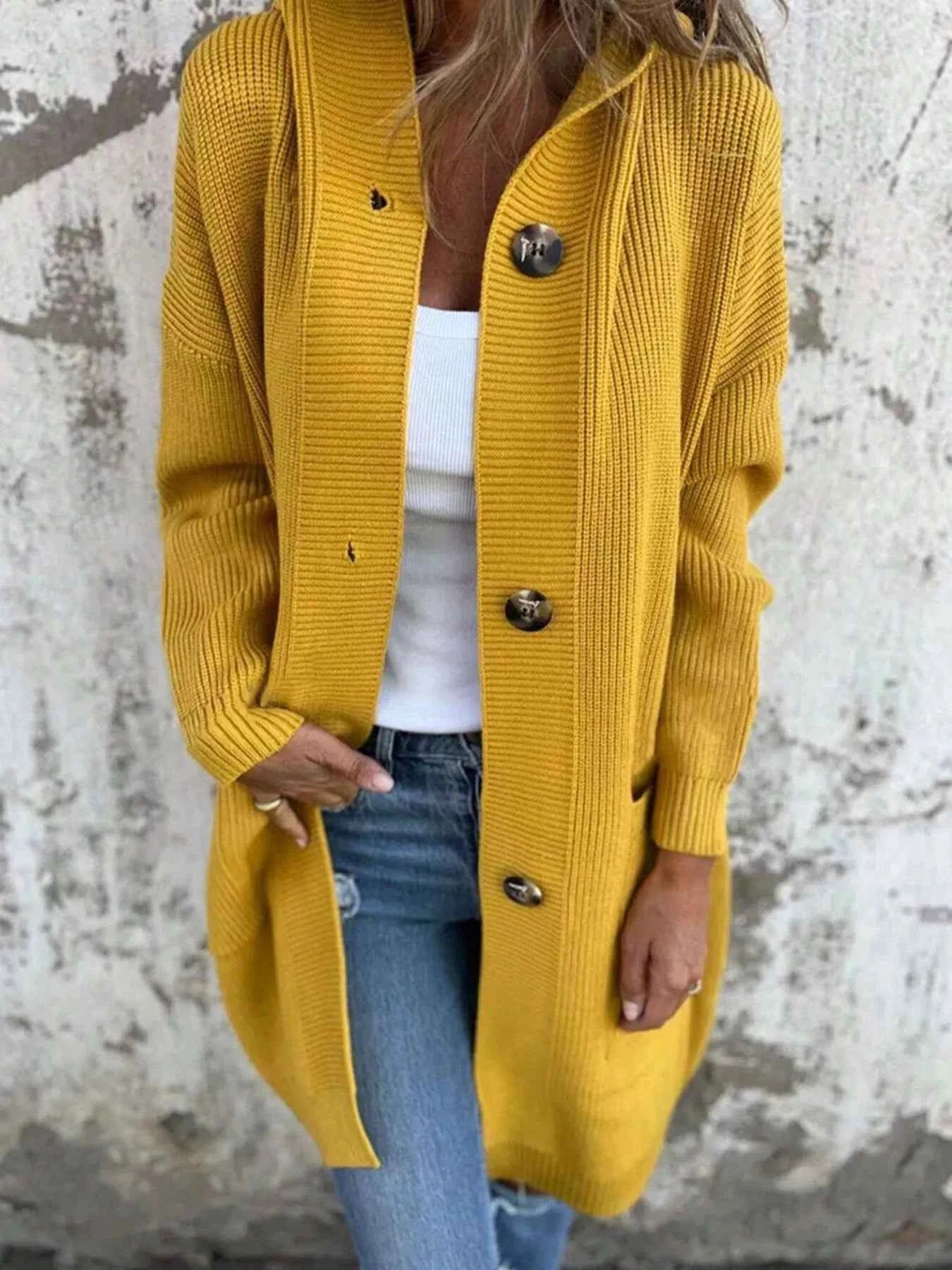 Hooded Cardigan Plus Size-Free Shipping - aurelia-clothing-8955