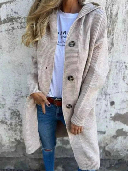 Hooded Cardigan Plus Size-Free Shipping - aurelia-clothing-8955