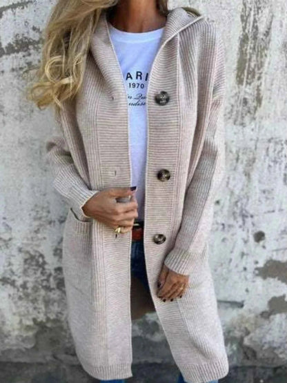 Hooded Cardigan Plus Size-Free Shipping - aurelia-clothing-8955