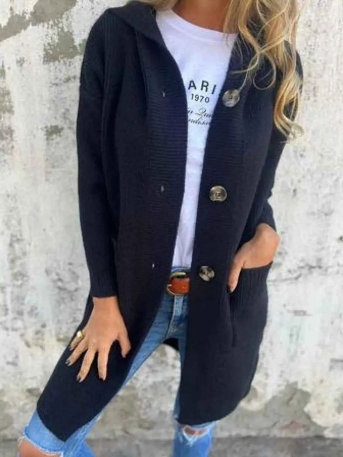 Hooded Cardigan Plus Size-Free Shipping - aurelia-clothing-8955