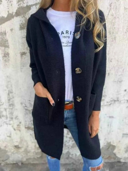 Hooded Cardigan Plus Size-Free Shipping - aurelia-clothing-8955
